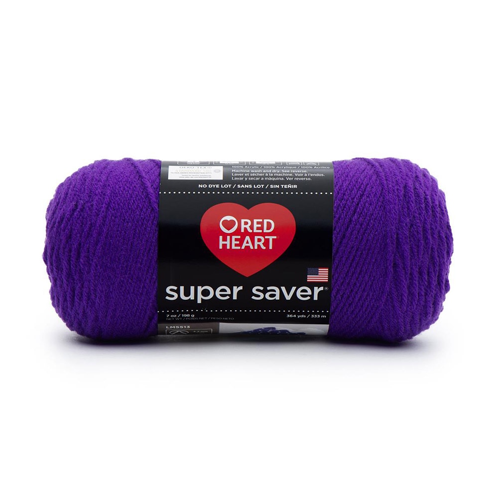 Craft Supplies, Art & School, Coats & Clark, Red Heart, Super Saver, Yarn, 583675, Amethyst